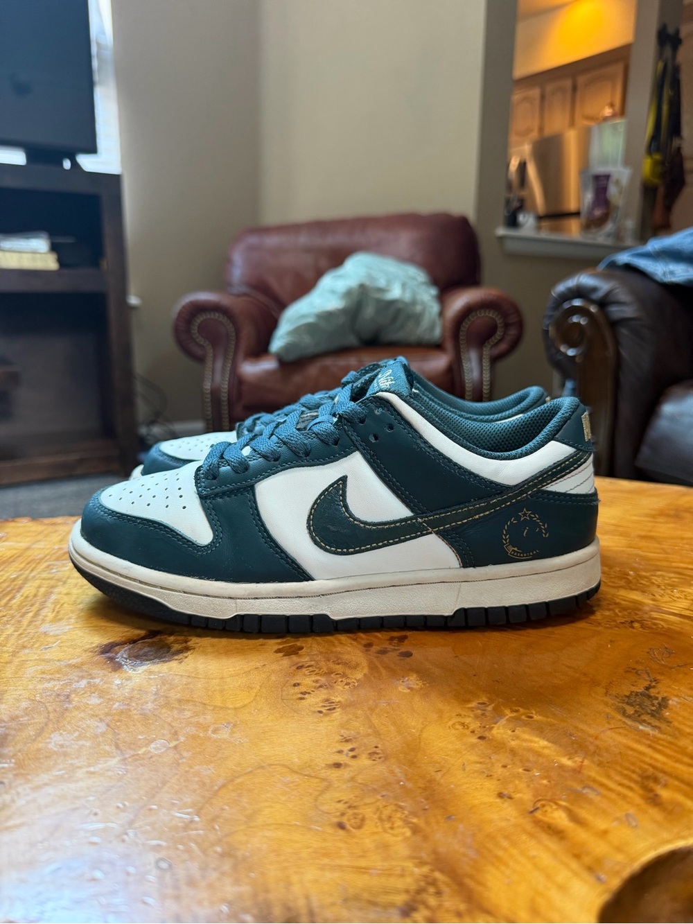 Nike Dunk Low Deep Jungle GS (Men's 5 / Women's 6.5) Green White FB9109-301